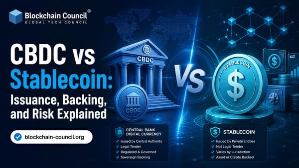 CBDC vs Stablecoin: Issuance, Backing, and Risk Explained