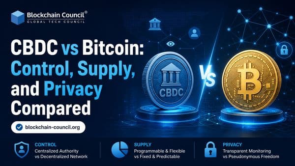 CBDC vs Bitcoin: Control, Supply, and Privacy Compared