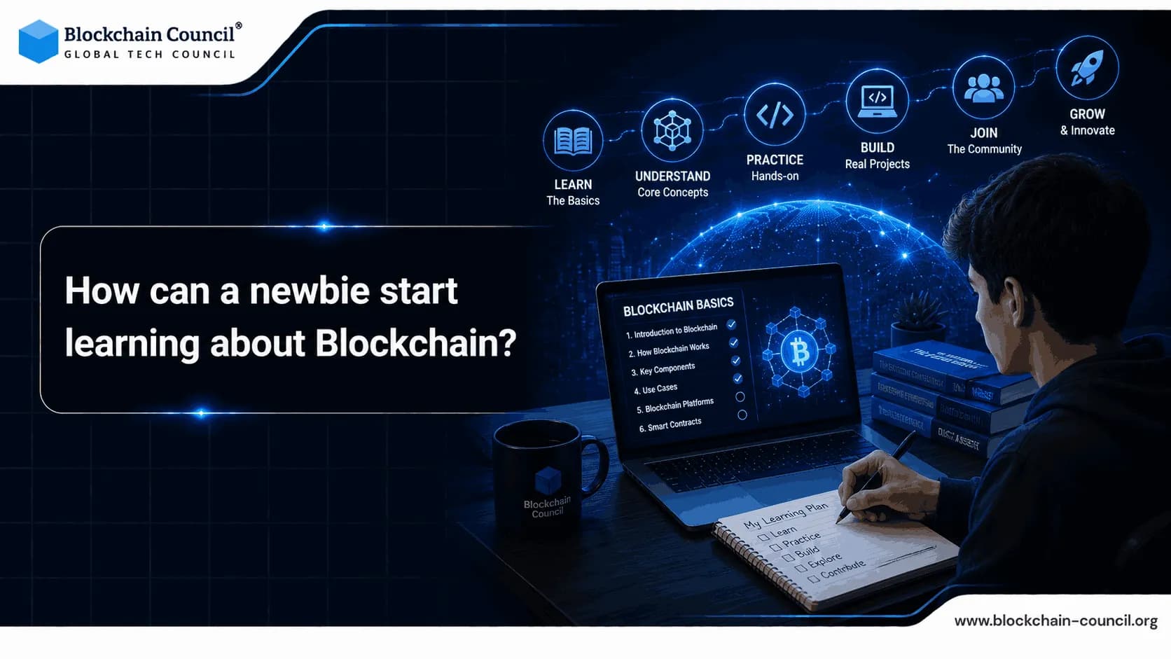 How can a newbie start learning about Blockchain?
