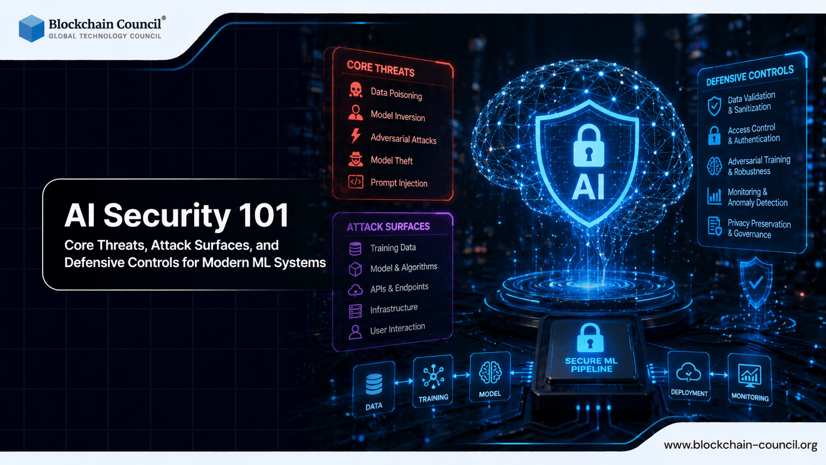 AI Security 101: Core Threats, Attack Surfaces, and Defensive Controls for Modern ML Systems