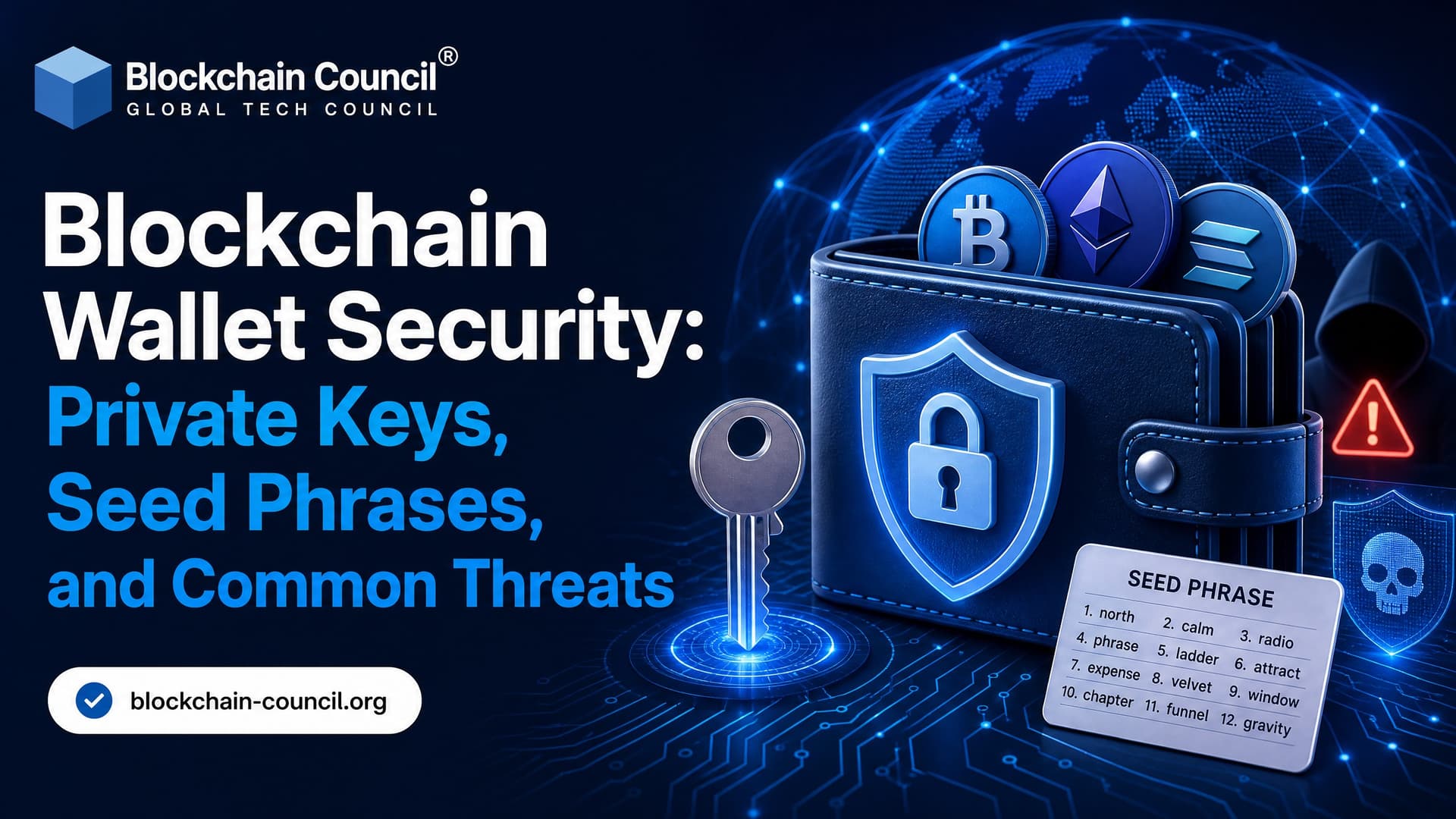 Blockchain Wallet Security: Private Keys, Seed Phrases, and Common Threats