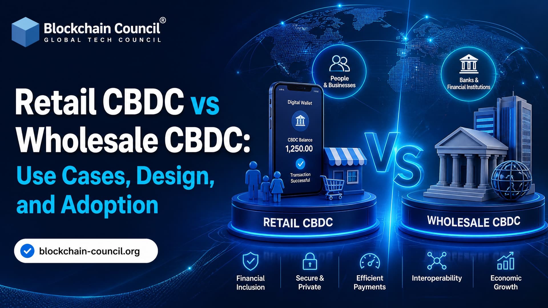 Retail CBDC vs Wholesale CBDC: Use Cases, Design, and Adoption