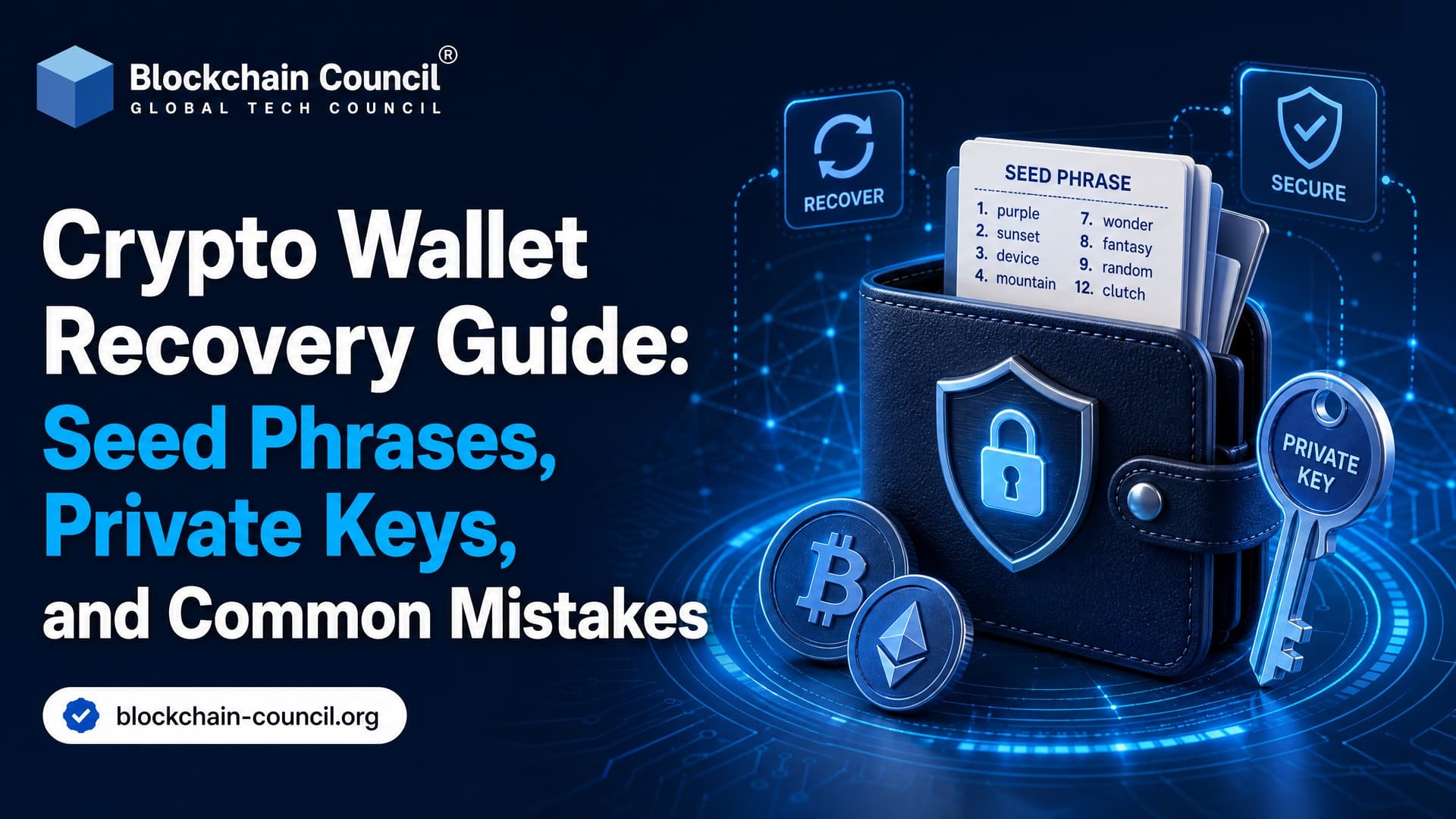 Crypto Wallet Recovery Guide: Seed Phrases, Private Keys, and Common Mistakes