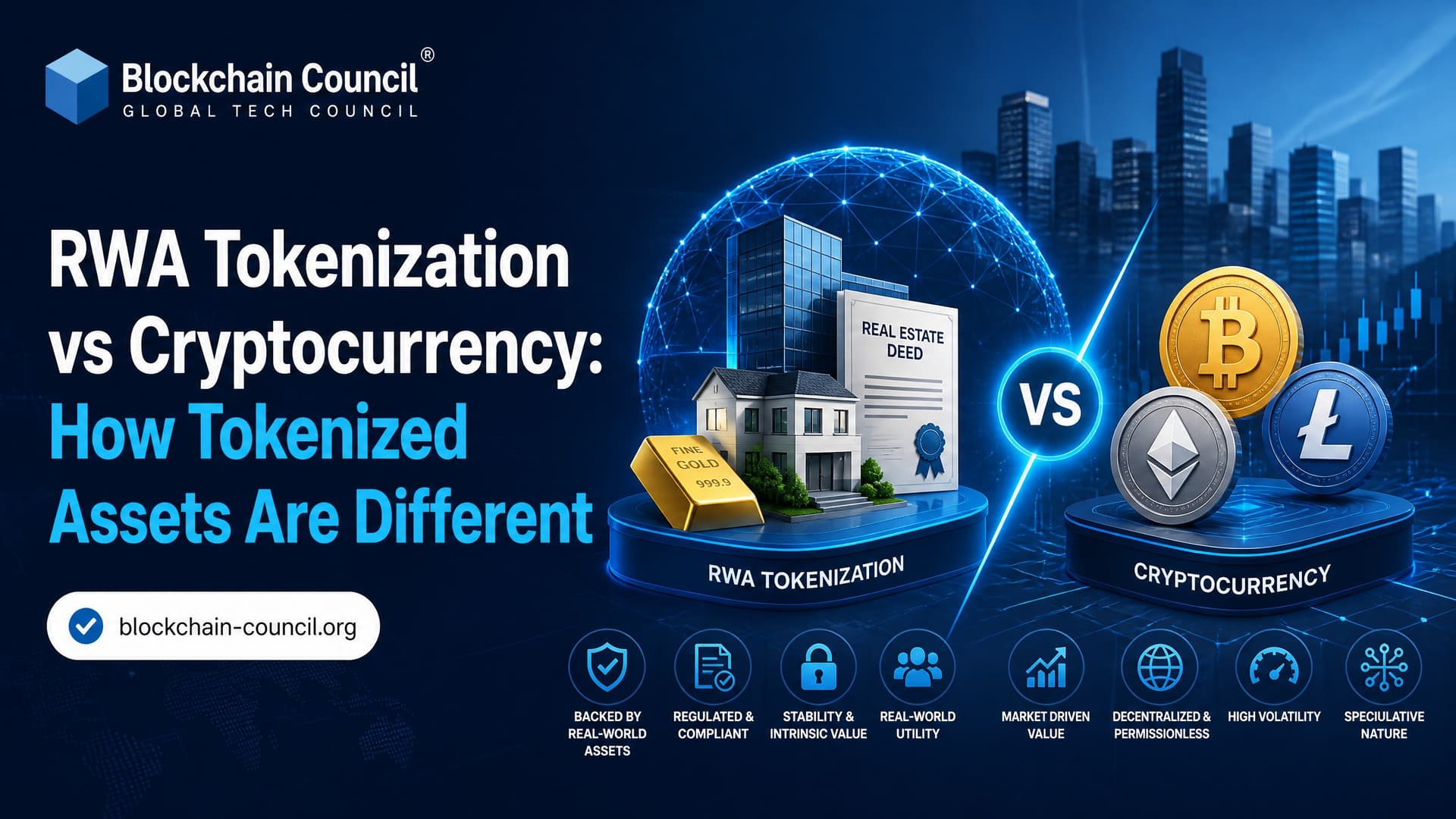 RWA Tokenization vs Cryptocurrency: How Tokenized Assets Are Different