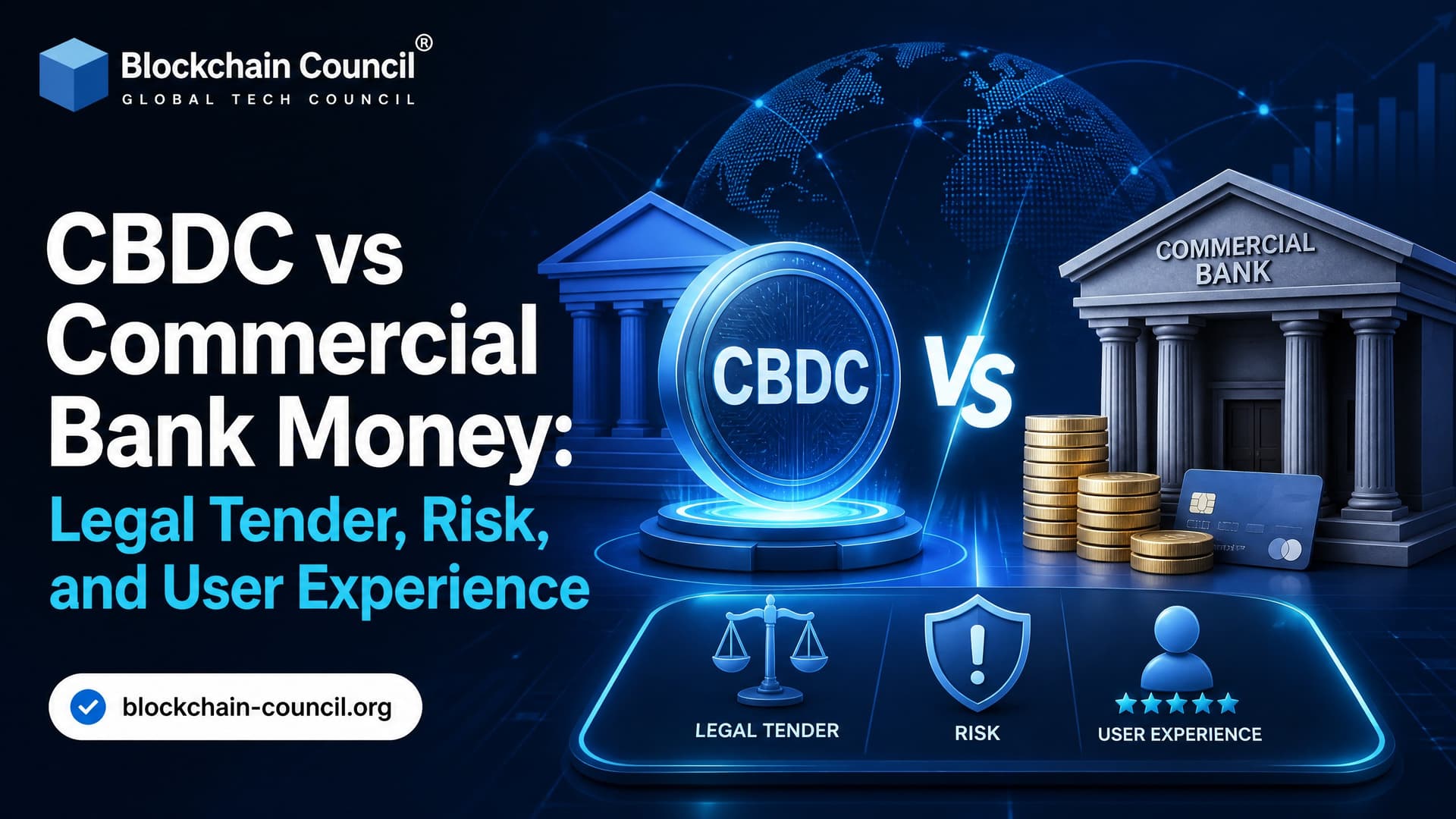 CBDC vs Commercial Bank Money: Legal Tender, Risk, and User Experience