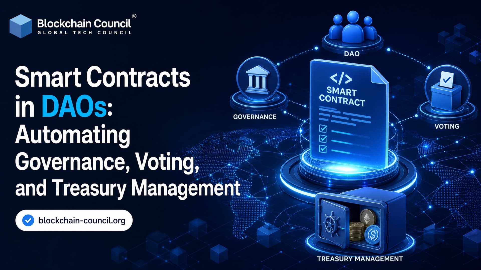 Smart Contracts in DAOs: Automating Governance, Voting, and Treasury Management