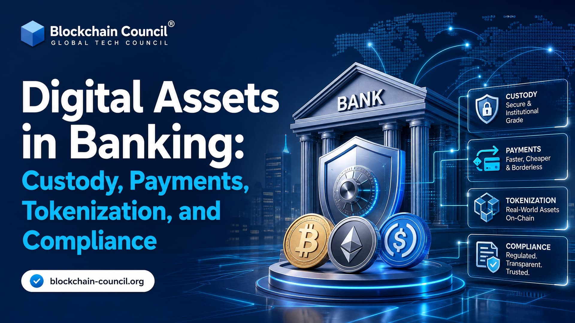 Digital Assets in Banking: Custody, Payments, Tokenization, and Compliance