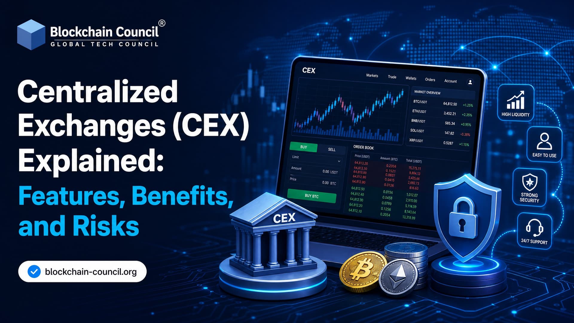 Centralized Exchanges (CEX) Explained: Features, Benefits, and Risks