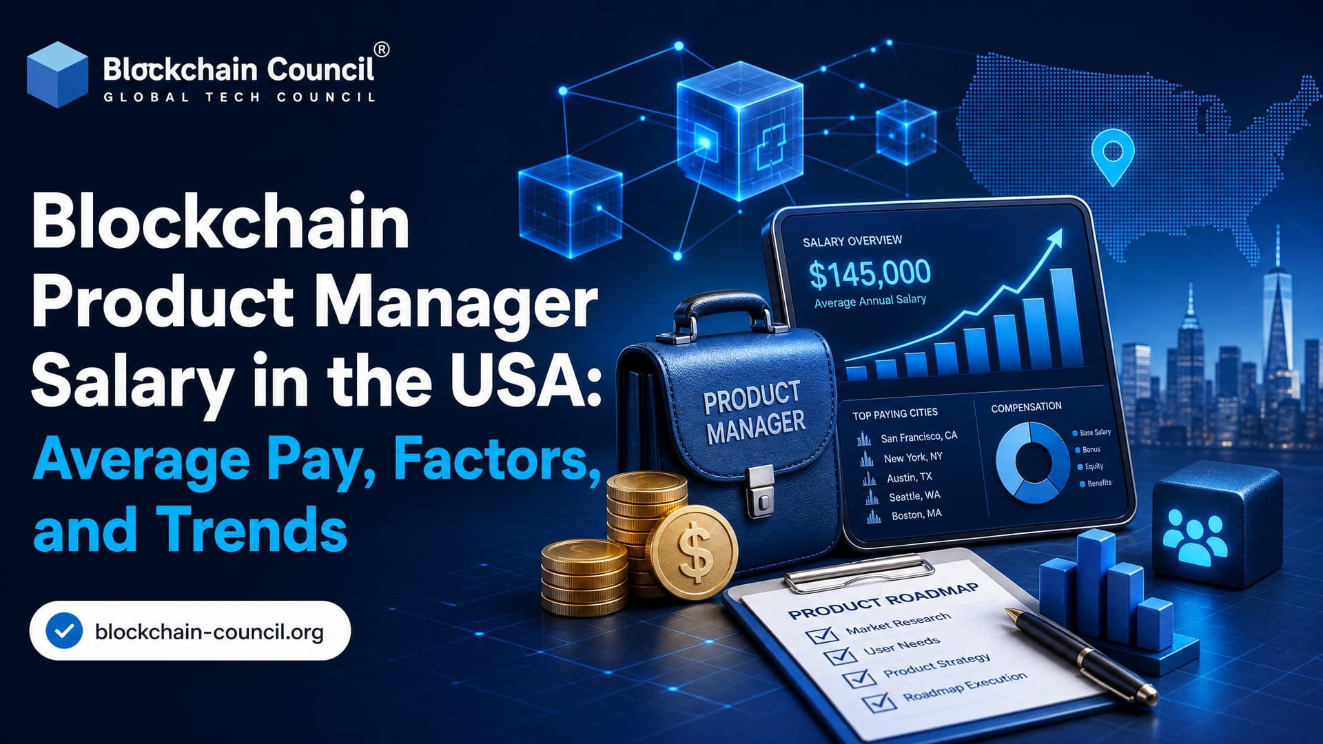 Blockchain Product Manager Salary in the USA: Average Pay, Factors, and Trends