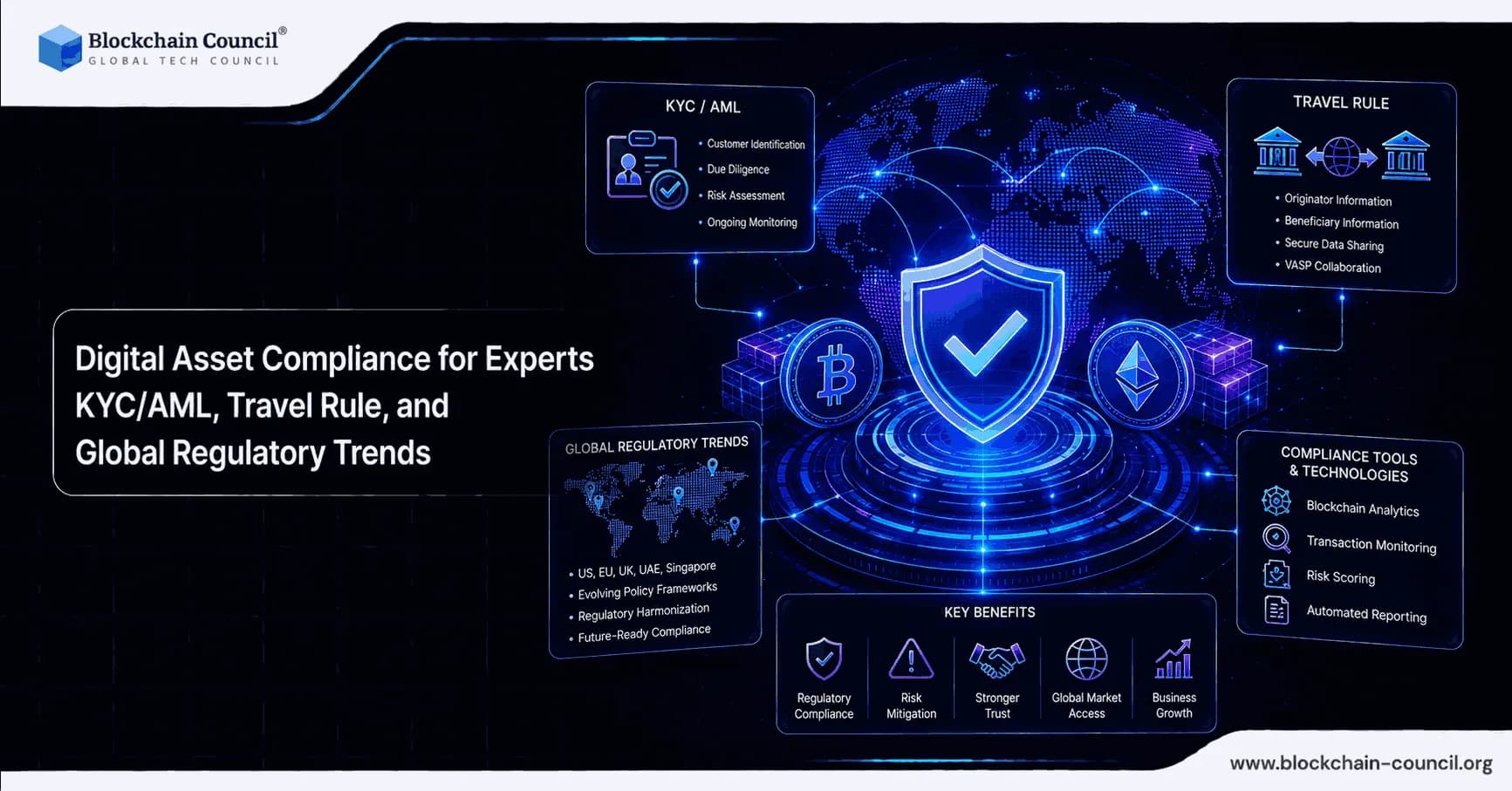 Digital Asset Compliance for Experts: KYC/AML, Travel Rule, and Global Regulatory Trends