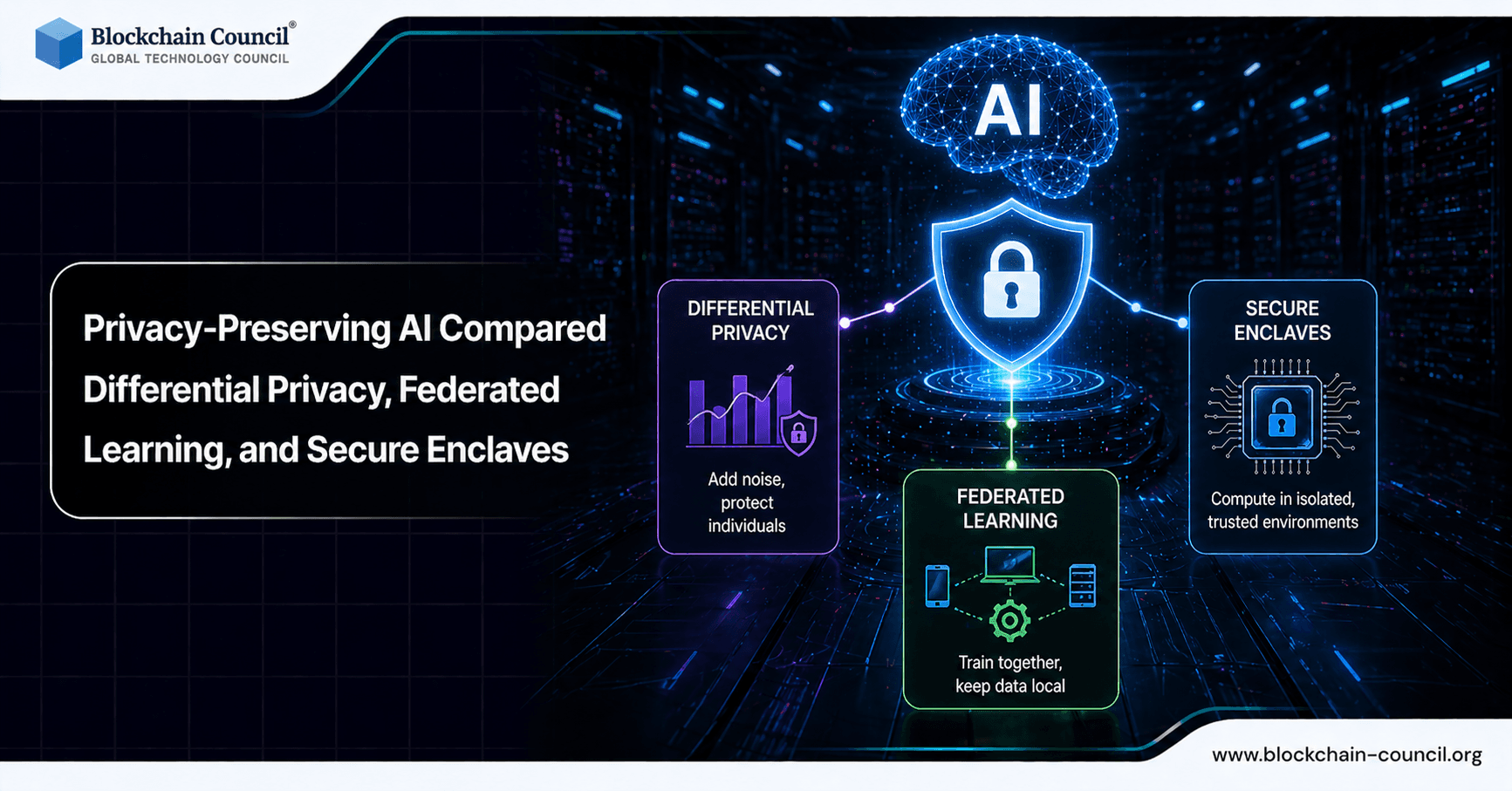 Privacy-Preserving AI Compared: Differential Privacy, Federated Learning, and Secure Enclaves