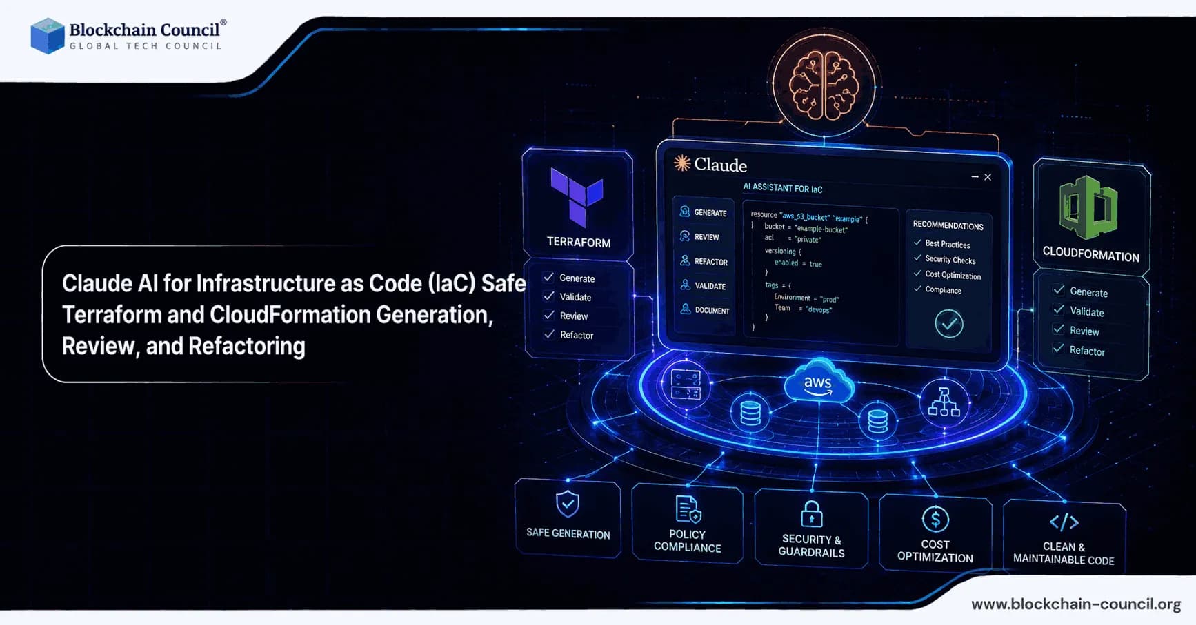 Claude AI for Infrastructure as Code (IaC): Safe Terraform and CloudFormation Generation, Review, and Refactoring