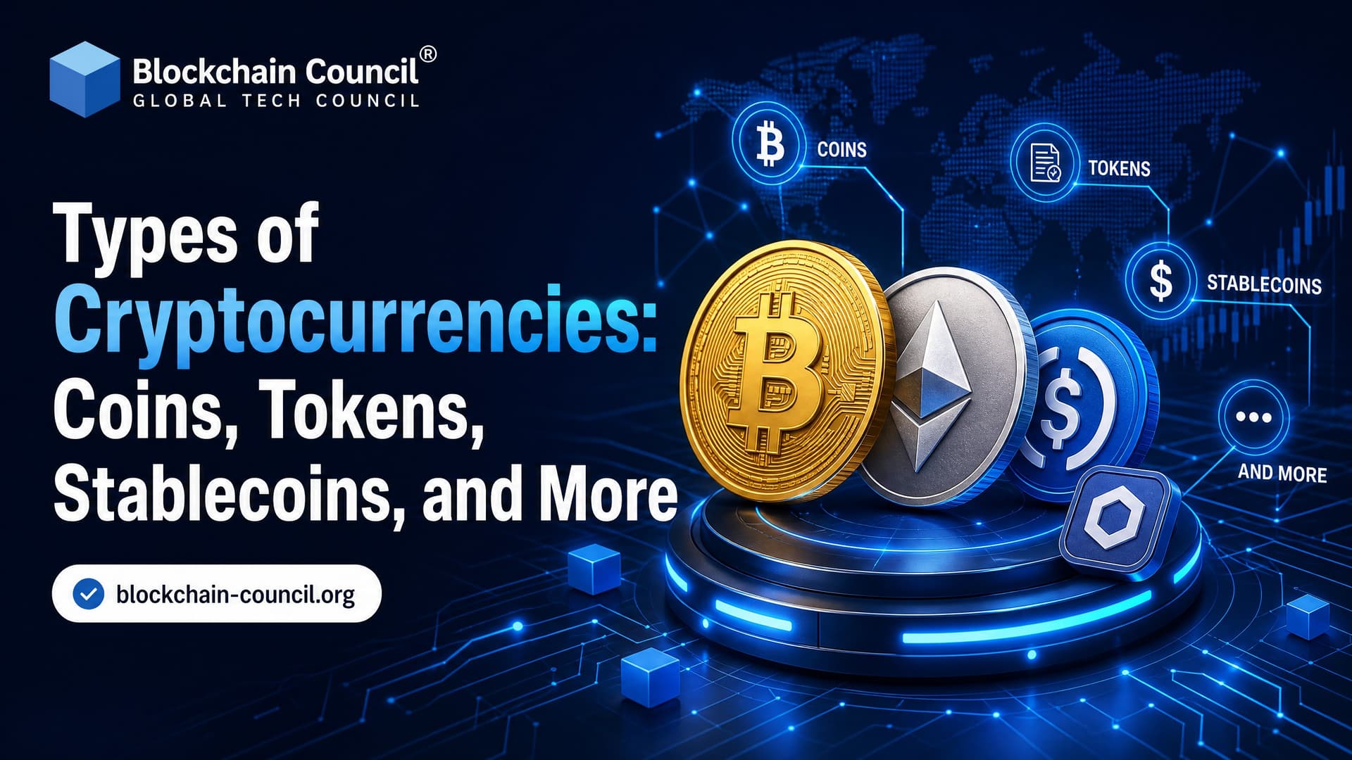 Types of Cryptocurrencies: Coins, Tokens, Stablecoins, and More