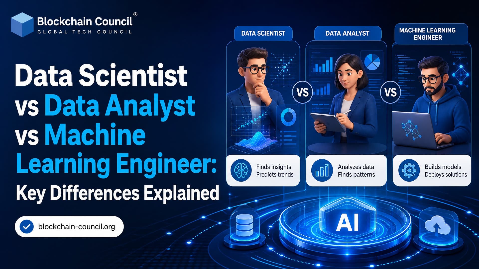 Data Scientist vs Data Analyst vs Machine Learning Engineer: Key Differences Explained