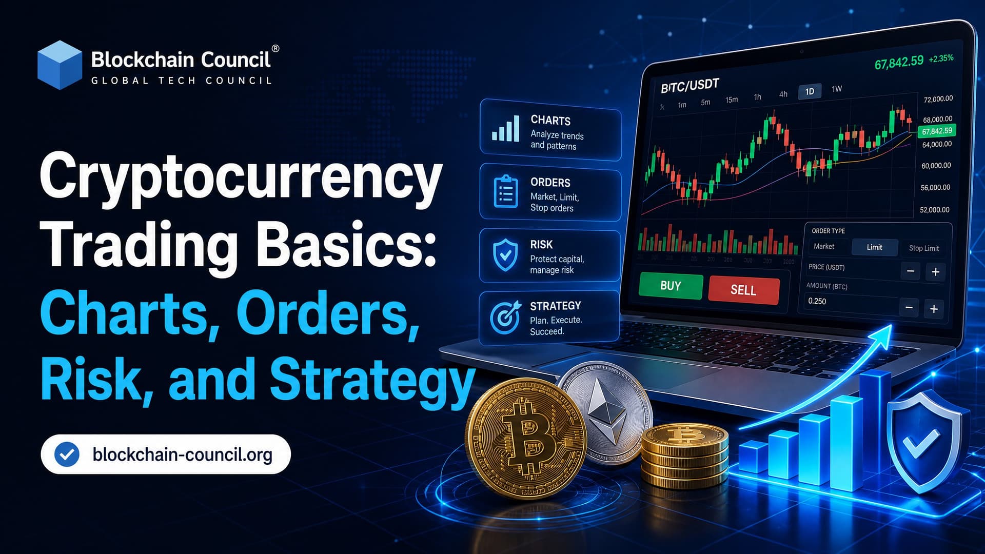 Cryptocurrency Trading Basics: Charts, Orders, Risk, and Strategy
