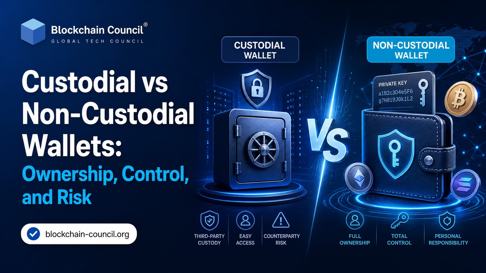 Custodial vs Non-Custodial Wallets: Ownership, Control, and Risk
