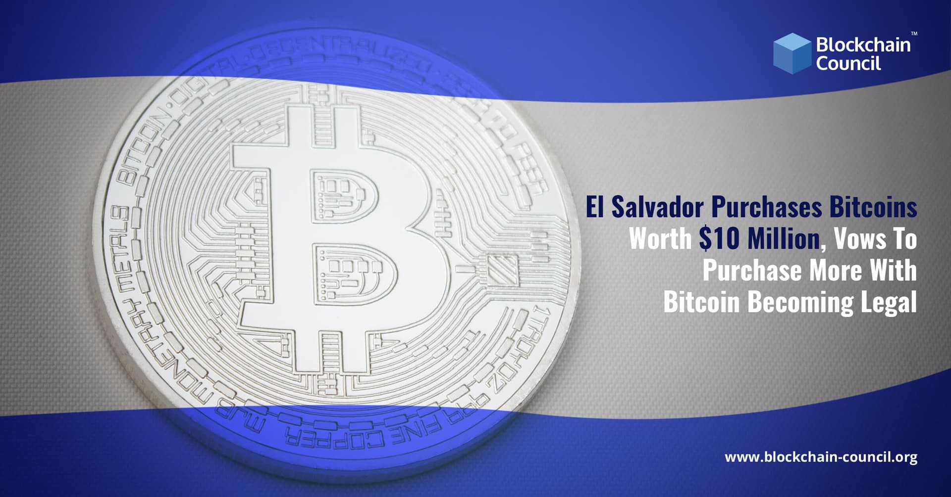 El Salvador Purchases Bitcoins Worth $10 Million, Vows To Purchase More With Bitcoin Becoming Legal