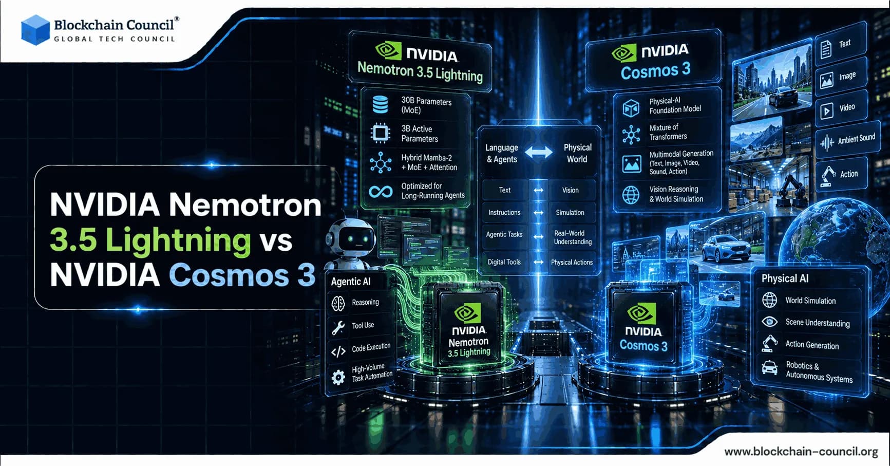 NVIDIA Nemotron 3.5 Lightning vs NVIDIA Cosmos 3