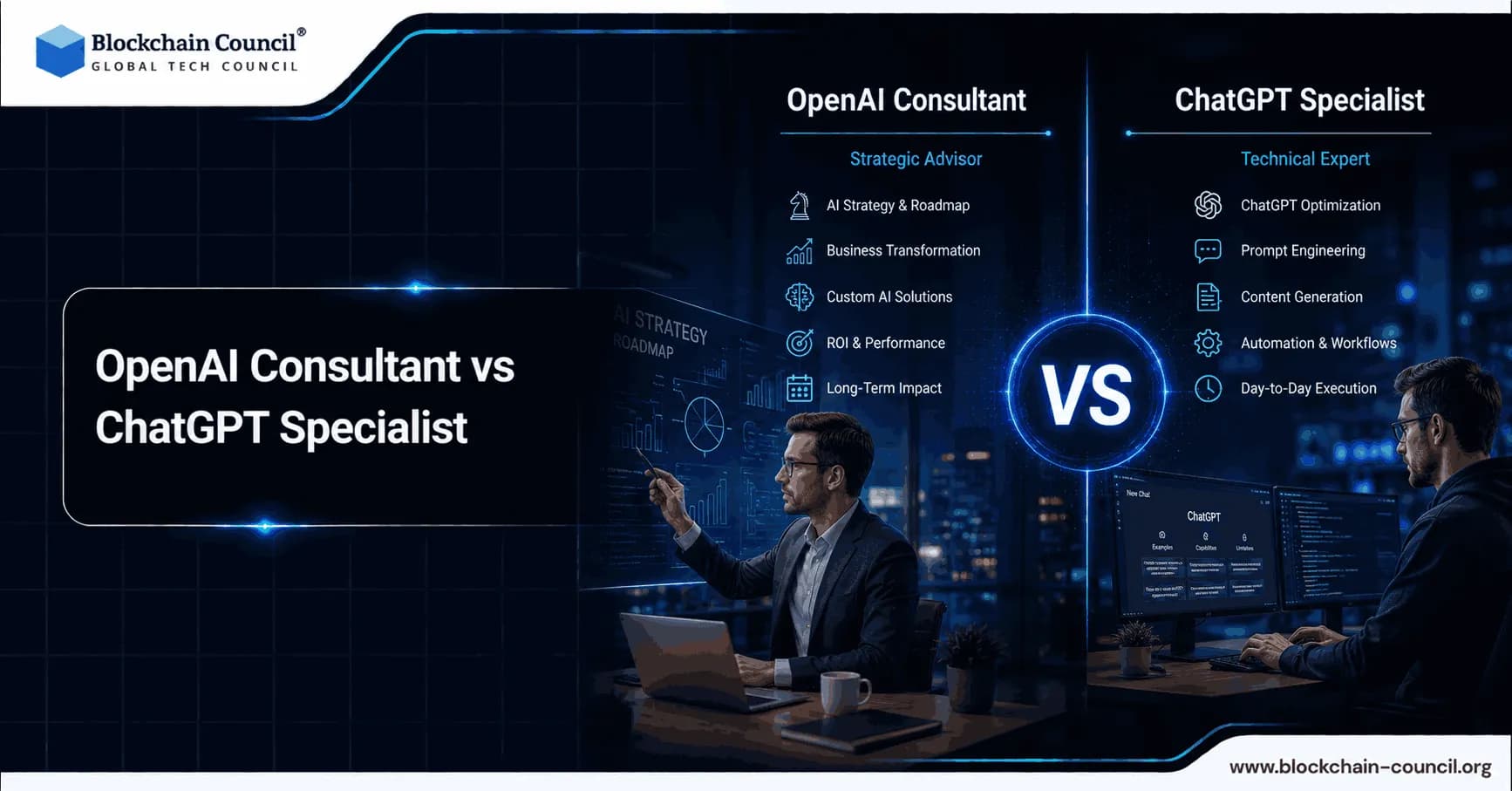 OpenAI Consultant vs ChatGPT Specialist