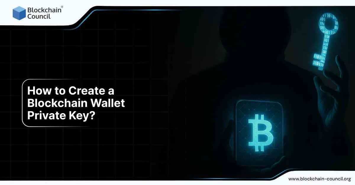 Steps to create and secure a blockchain wallet private key.