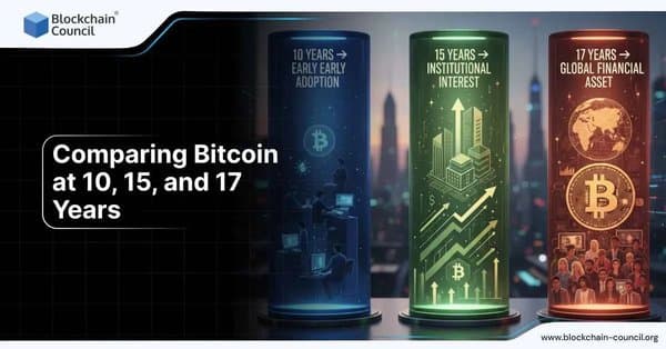 Comparing Bitcoin at 10, 15, and 17 Years
