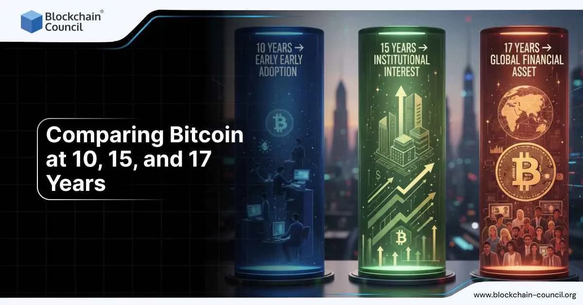 Comparing Bitcoin at 10, 15, and 17 Years
