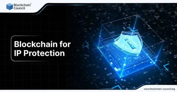 Blockchain technology for intellectual property protection with digital security shield