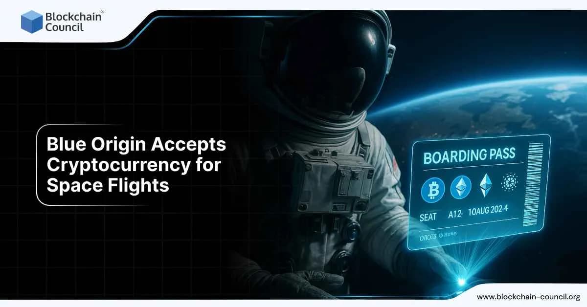 Blue Origin Accepts Cryptocurrency for Space Flights → "Blue Origin Takes Crypto for Space Travel"