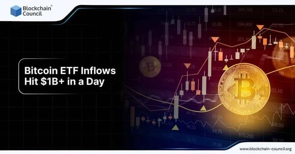 Bitcoin ETF Inflows Hit $1B+ in a Day