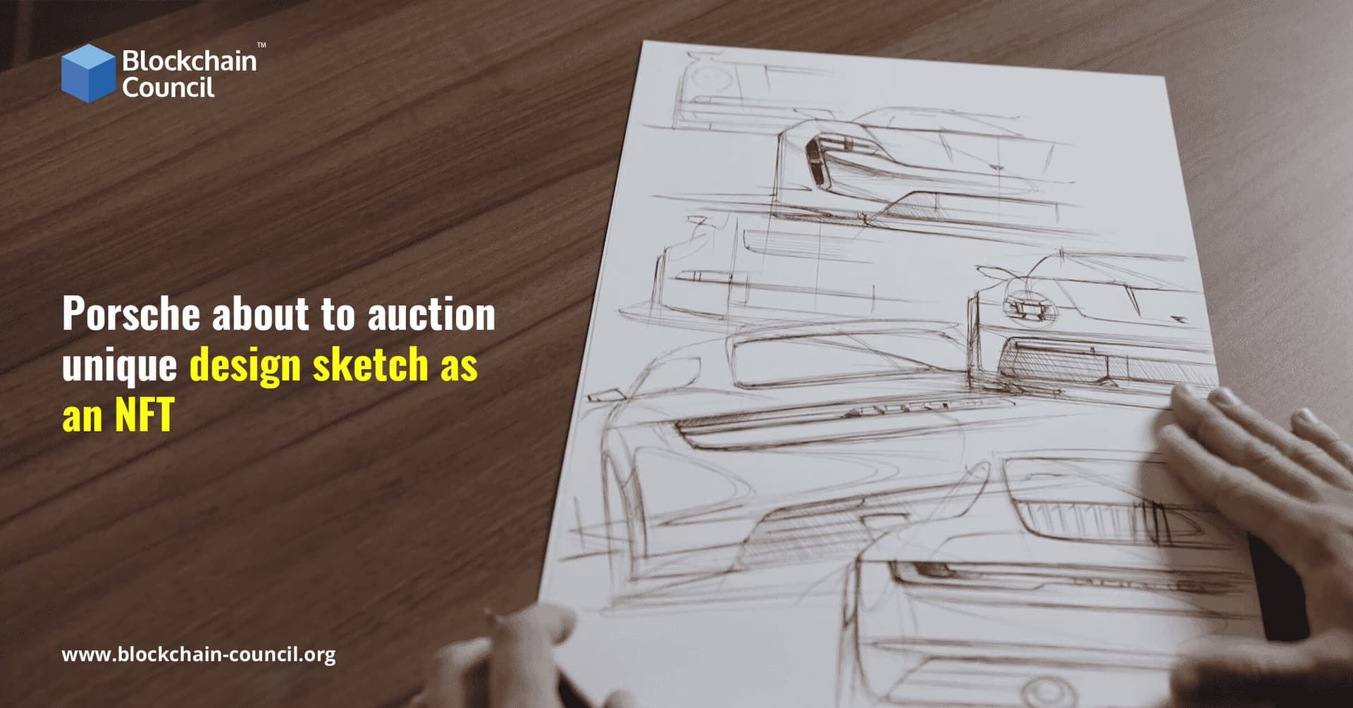 Porsche about to auction unique design sketch as an NFT