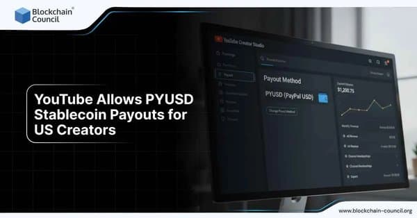 YouTube Allows PYUSD Stablecoin Payouts for US Creators