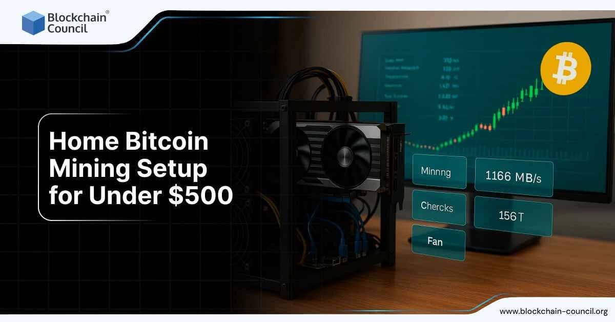 Affordable home Bitcoin mining rig setup under $500.