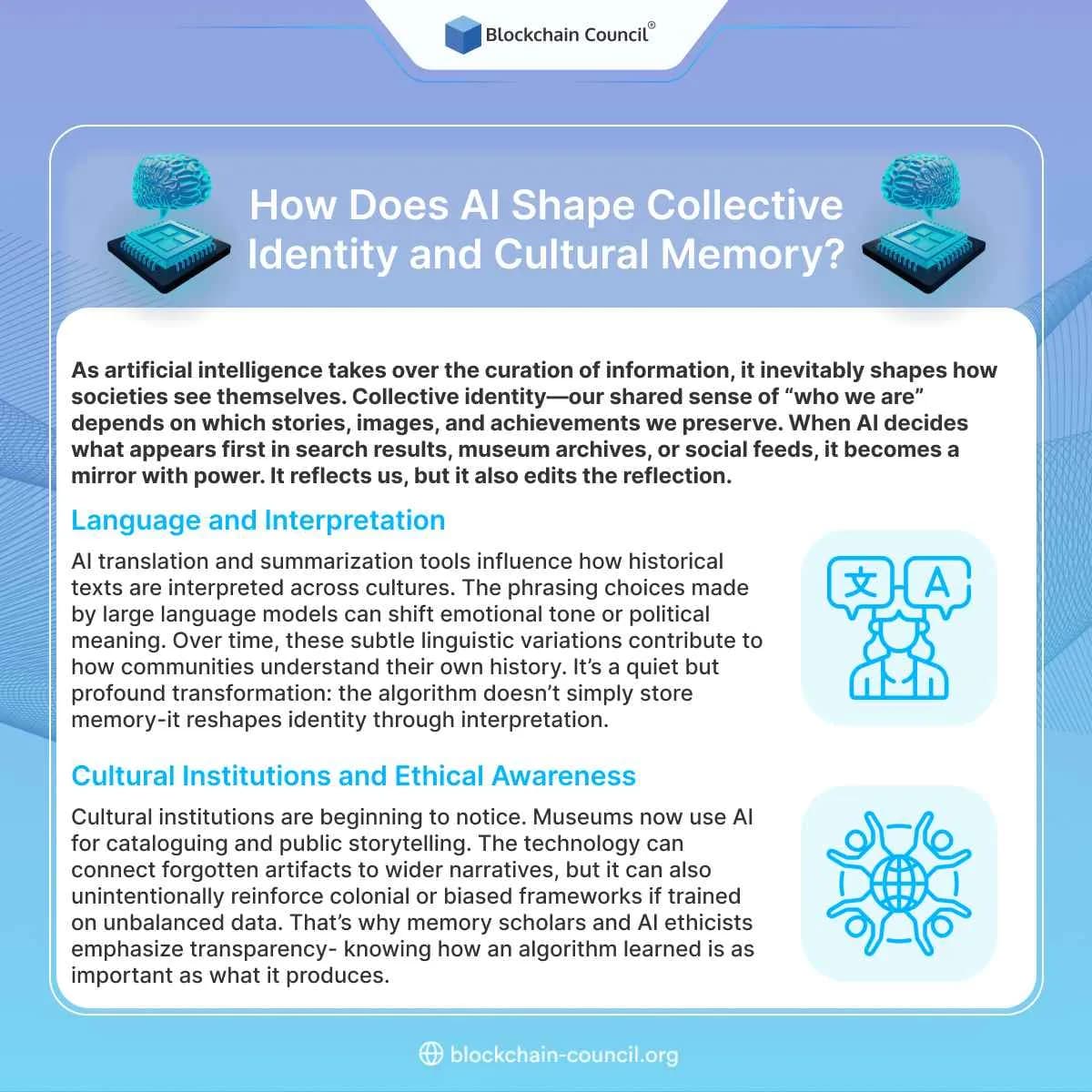 How Does AI Shape Collective Identity and Cultural Memory?