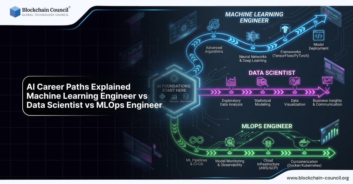 AI Career Paths Explained: Machine Learning Engineer vs Data Scientist vs MLOps Engineer