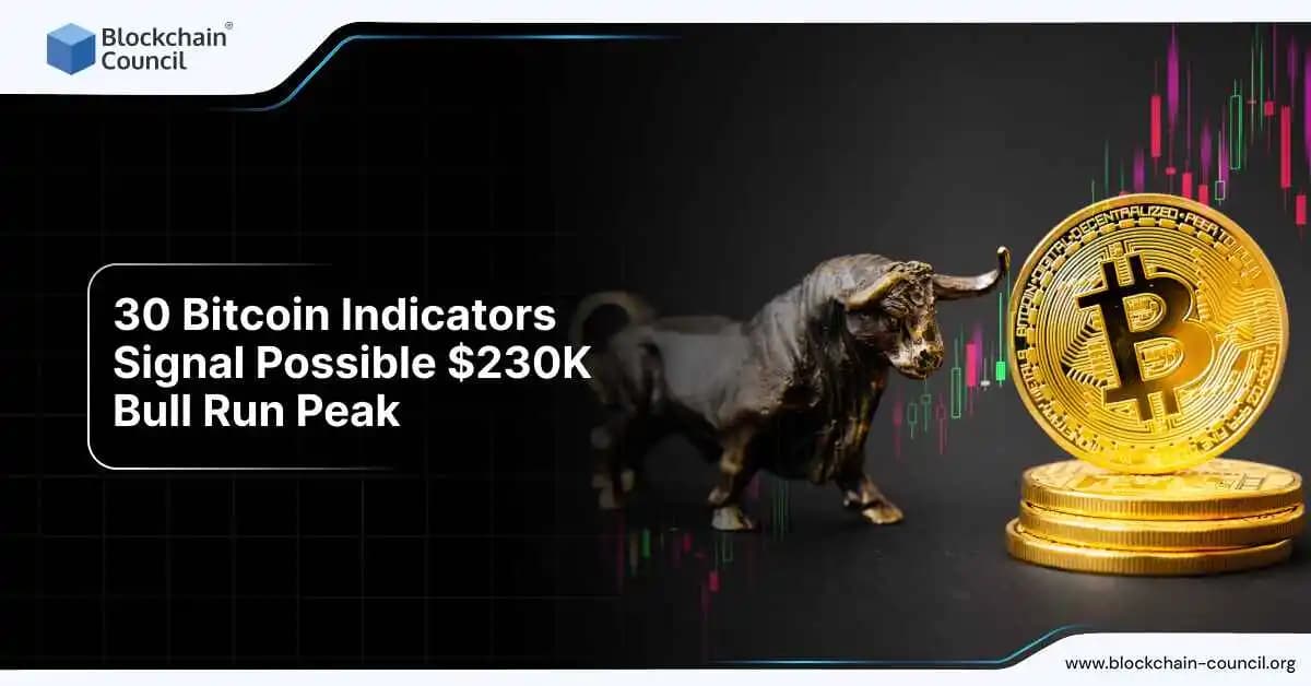 30 Bitcoin Indicators Signal Possible $230K Bull Run Peak