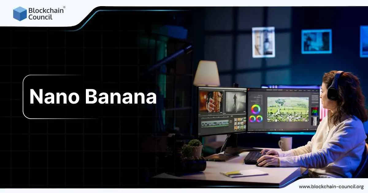 Video editor using Nano Banana AI tool to enhance visuals and edit media content.