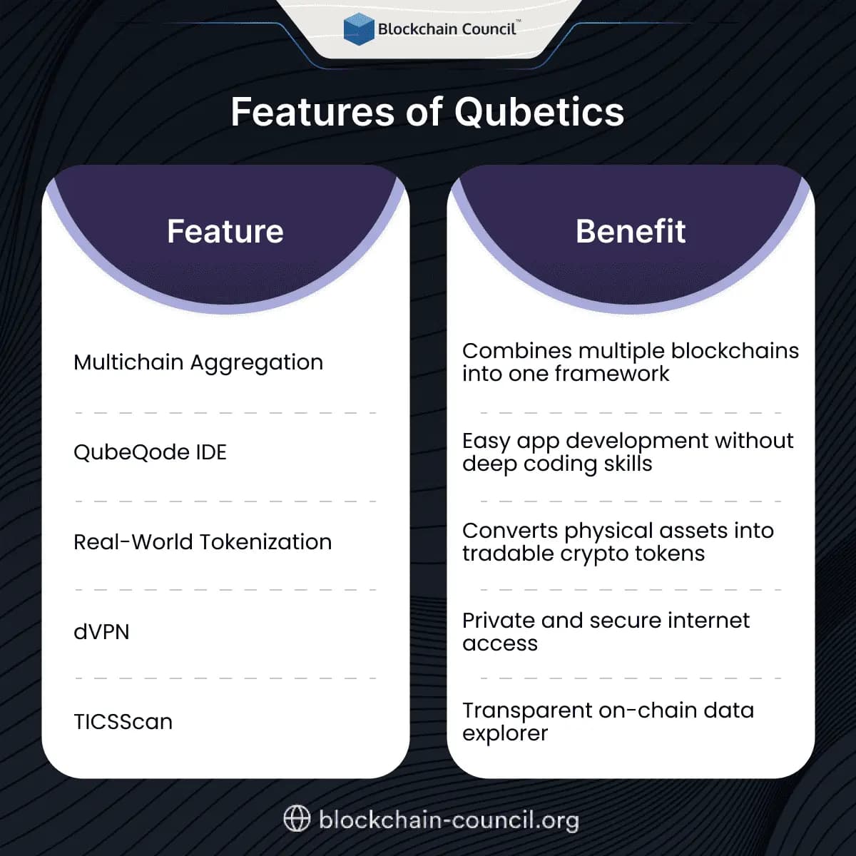Features of Qubetics