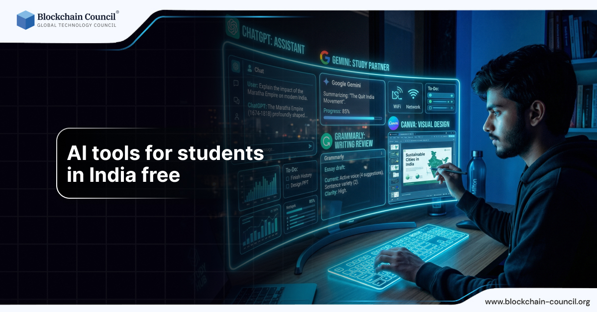 AI tools for students in India free - Blockchain Council