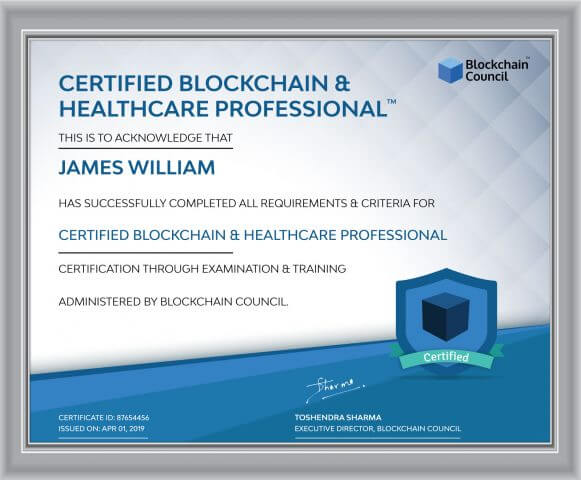 Certified Blockchain & Healthcare Professional™ Interactive Live Training