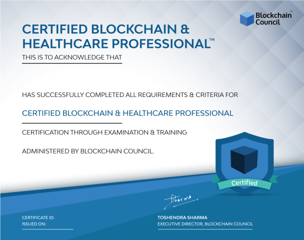 Certified Blockchain & Healthcare Professional™ Interactive Live Training