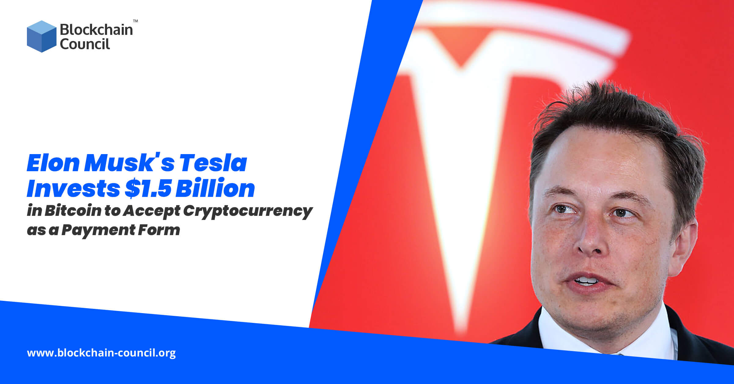 Elon Musk’s Tesla Invests $1.5 Billion in Bitcoin to Accept Cryptocurrency as a Payment Form