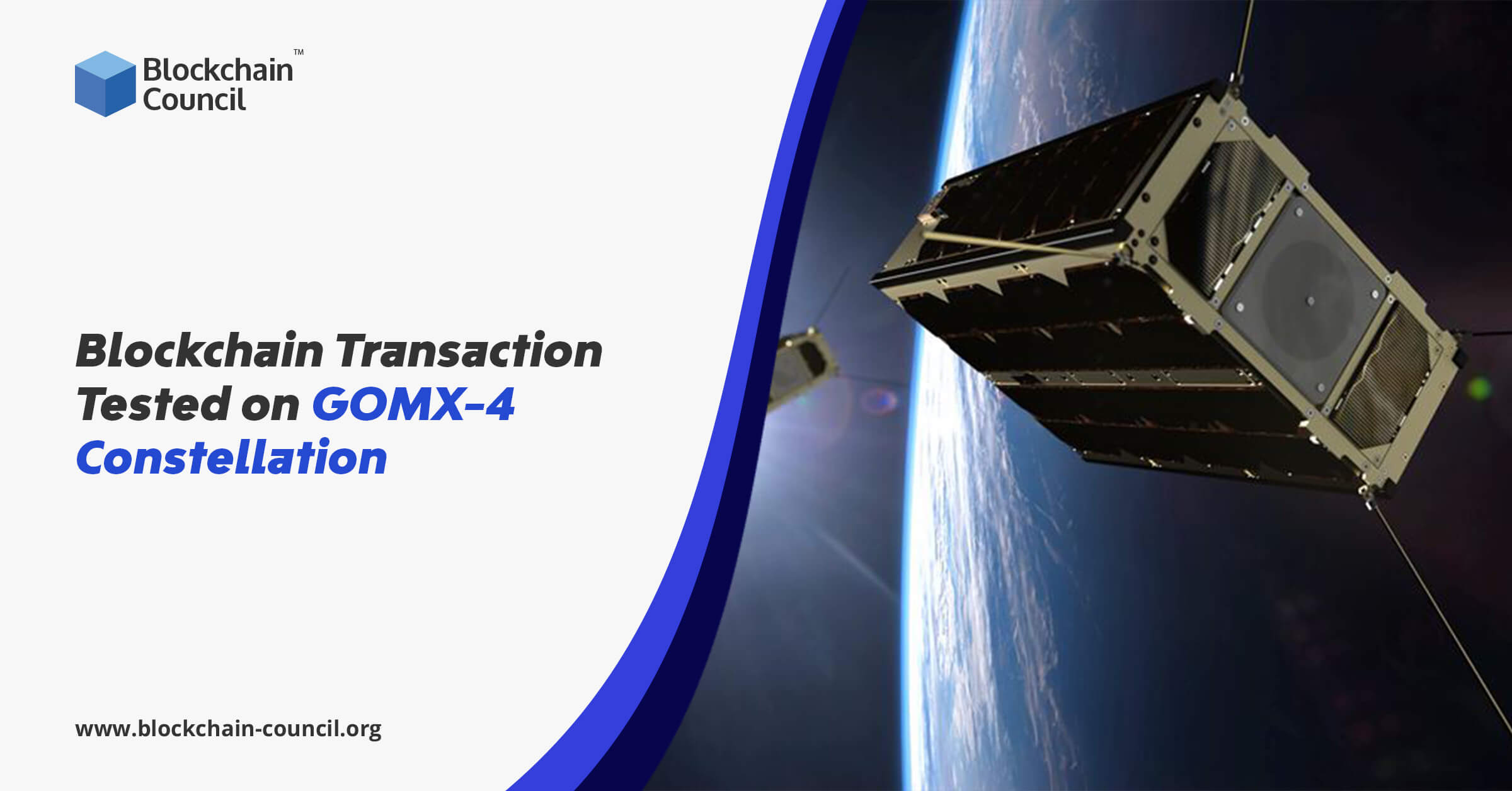 Blockchain Transaction Tested on GOMX-4 Constellation