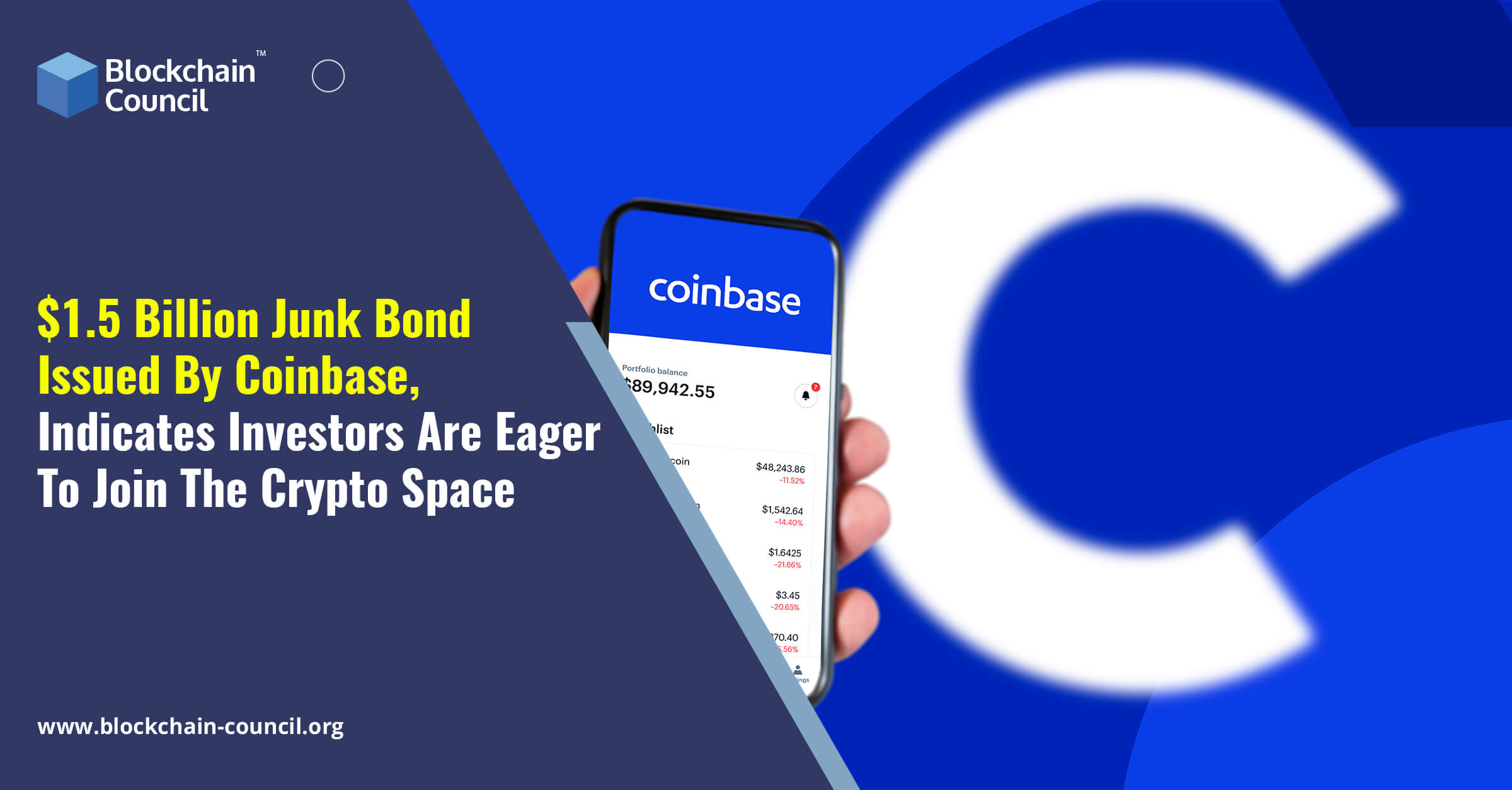 $1.5 Billion Junk Bond Issued By Coinbase, Indicates Investors Are Eager To Join The Crypto Space