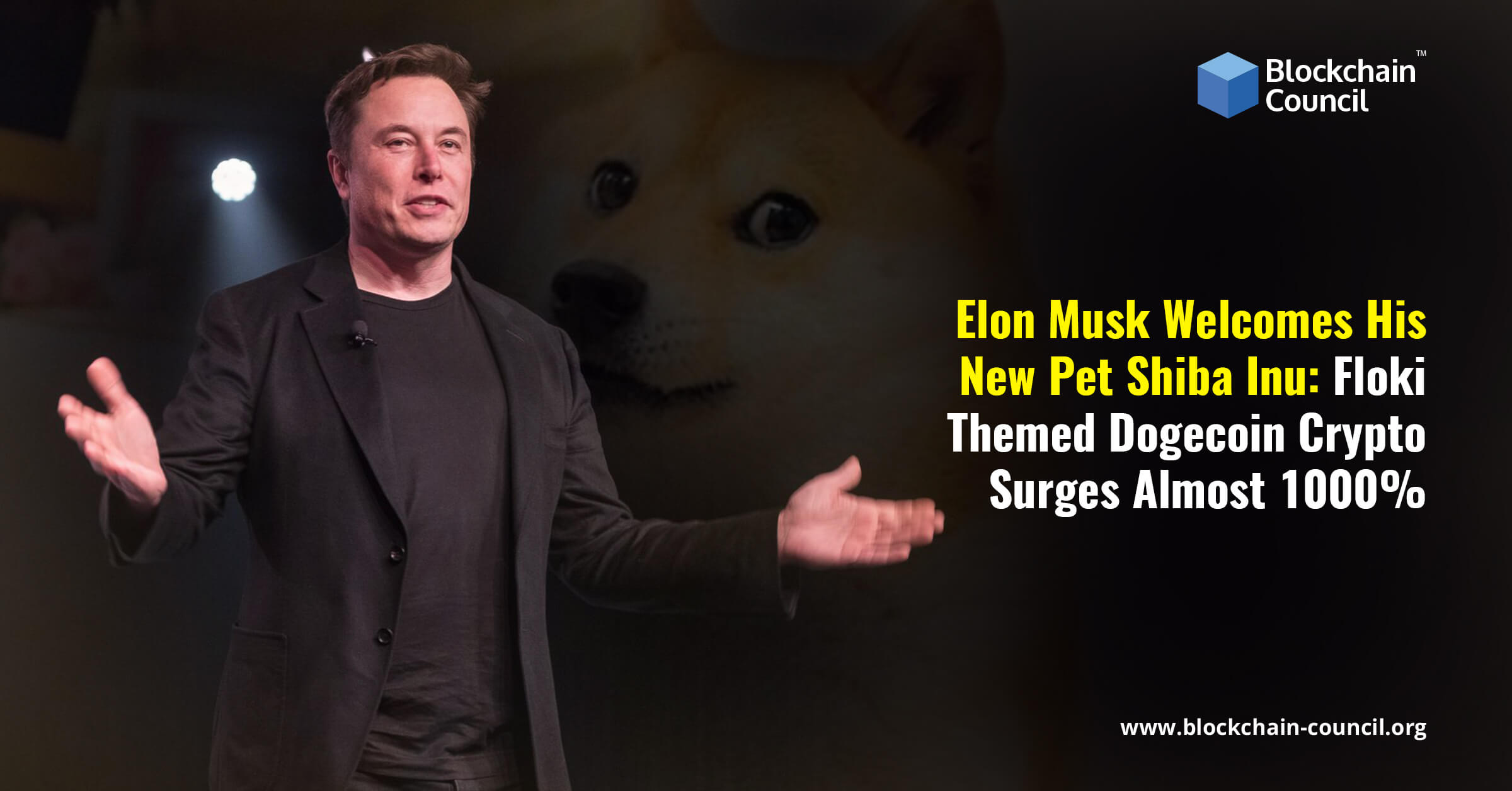 Elon Musk Welcomes His New Pet Shiba Inu: Floki Themed Dogecoin Crypto Surges Almost 1000%