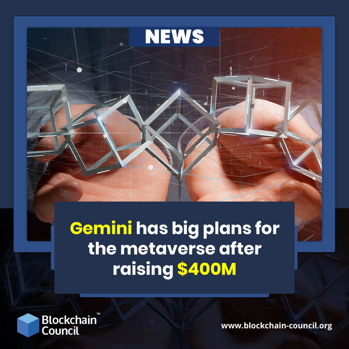 Gemini has big plans for the metaverse after raising $400M