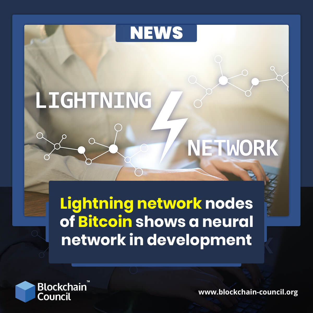 Lightning network nodes of Bitcoin shows a neural network in development