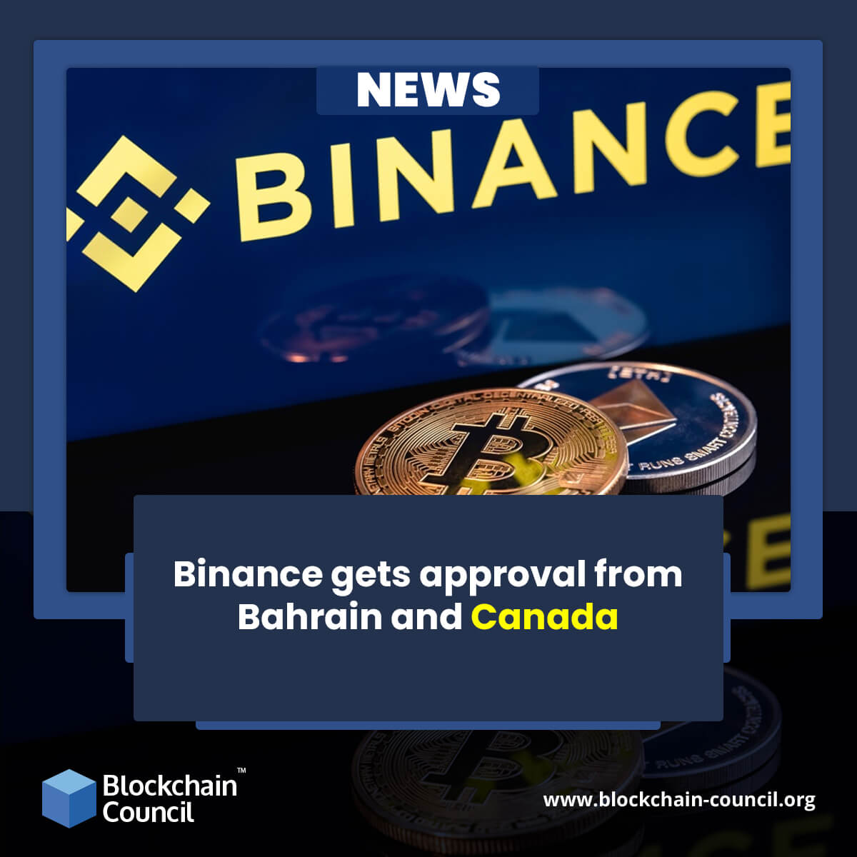 Binance gets approval from Bahrain and Canada news