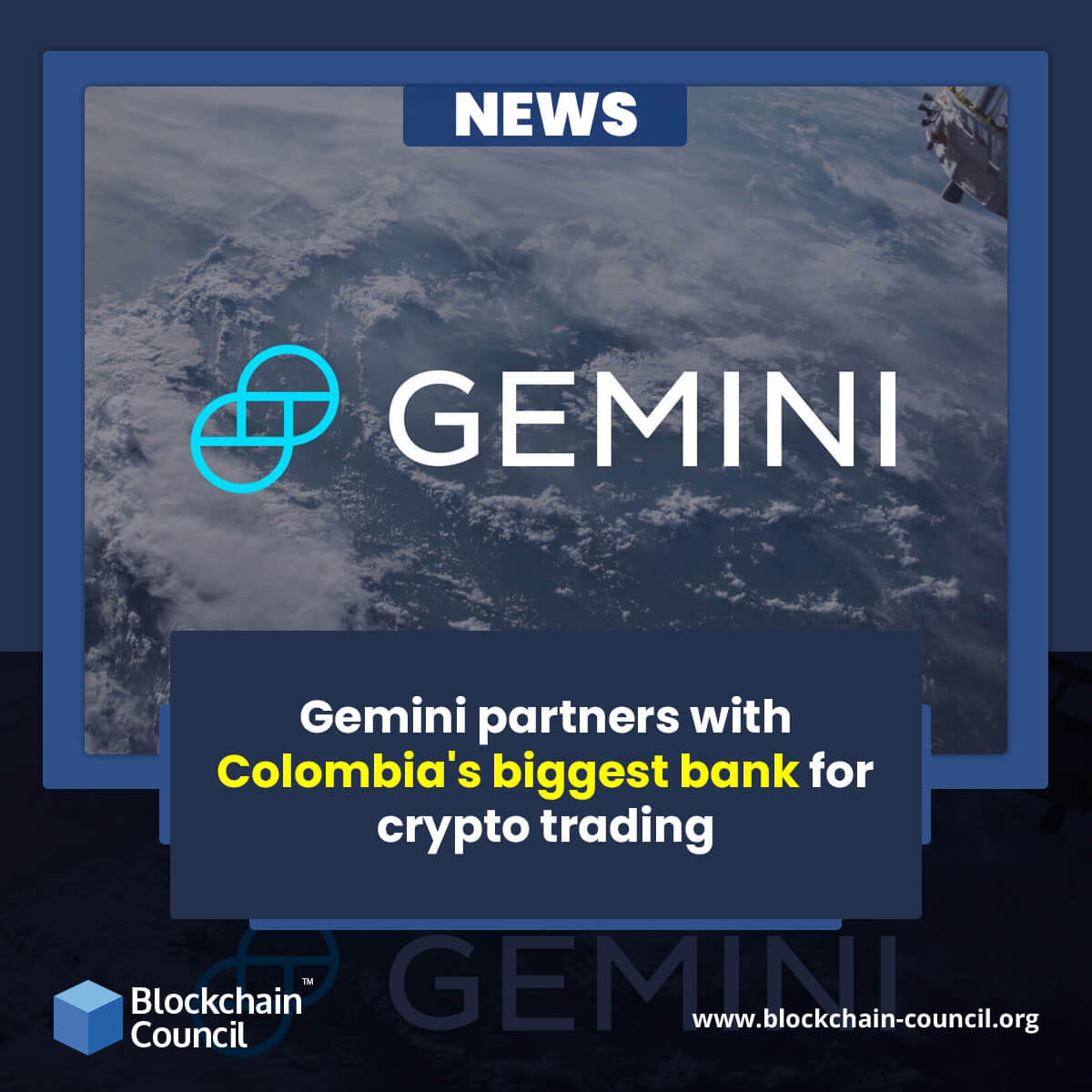 Gemini partners with Colombia's biggest bank for crypto trading
