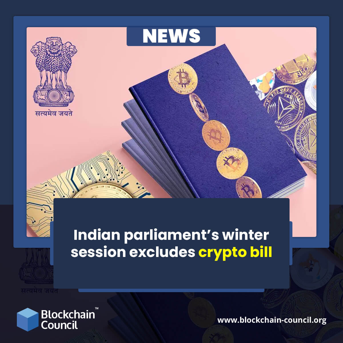 Indian parliament’s winter session excludes crypto bill