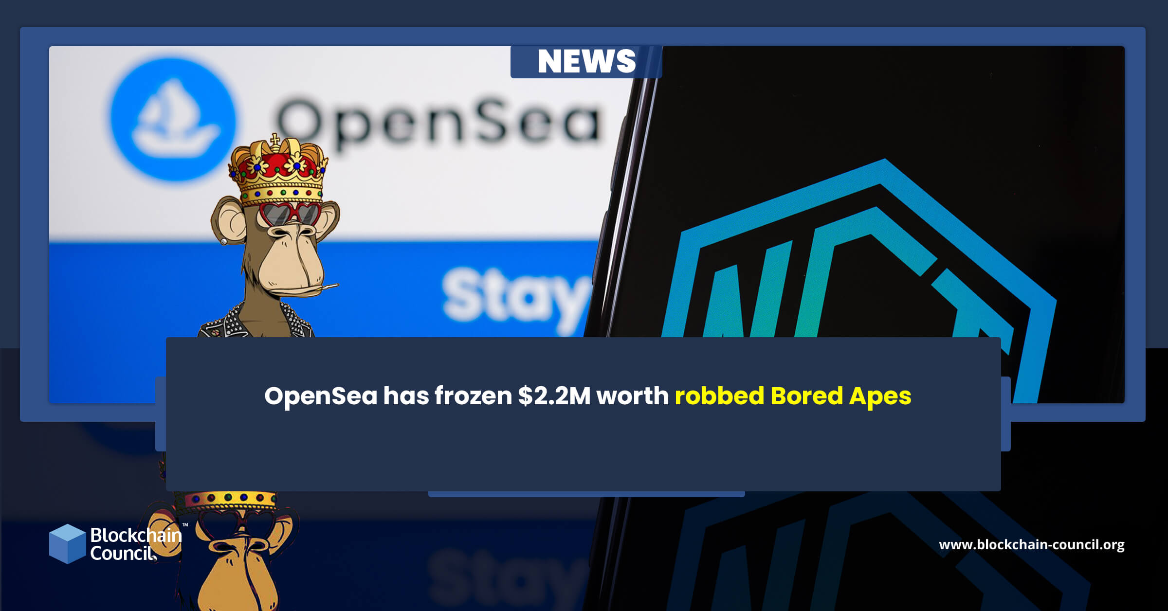 OpenSea has frozen $2.2M worth robbed Bored Apes